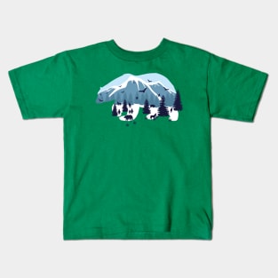 Polar Bear Silhouette Kids T-Shirt